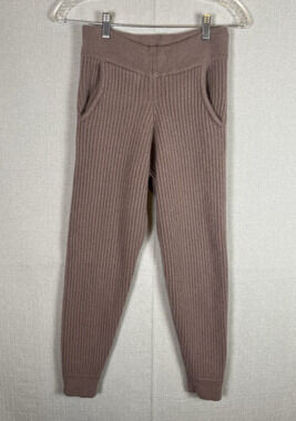 Naked Cashmere Mauve Size XS Pull On Jogger Pants Cashmere Ribbed Thick **READ